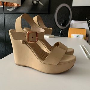 Nude Platform Wedges